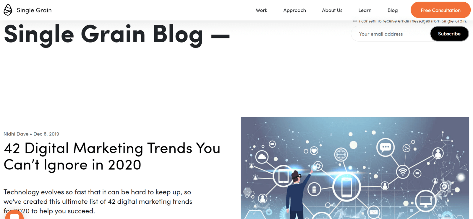 Single Grain digital advertising blog