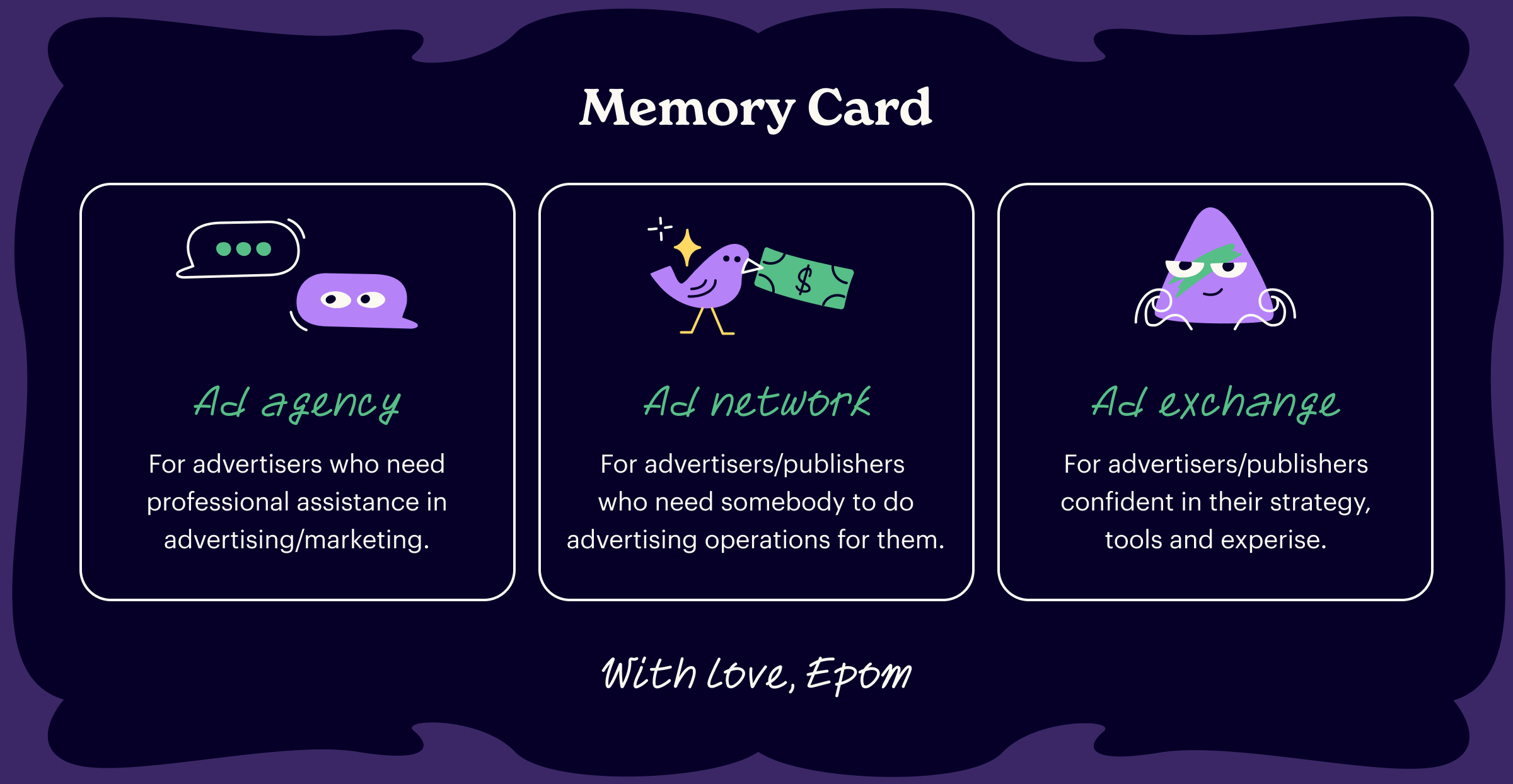Memory card about ad partners
