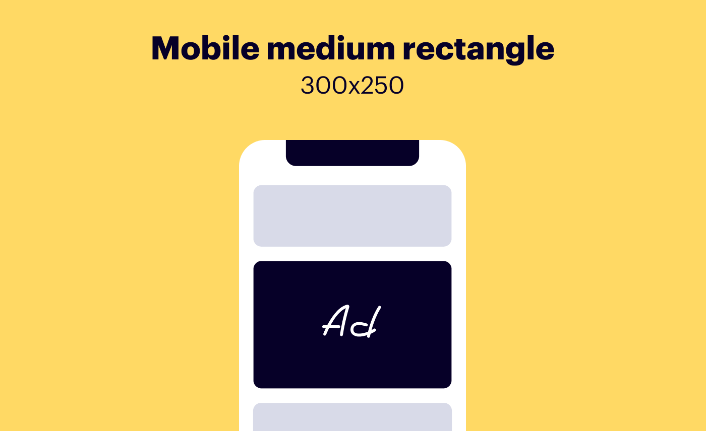 Mobile medium rectangle Ad Size