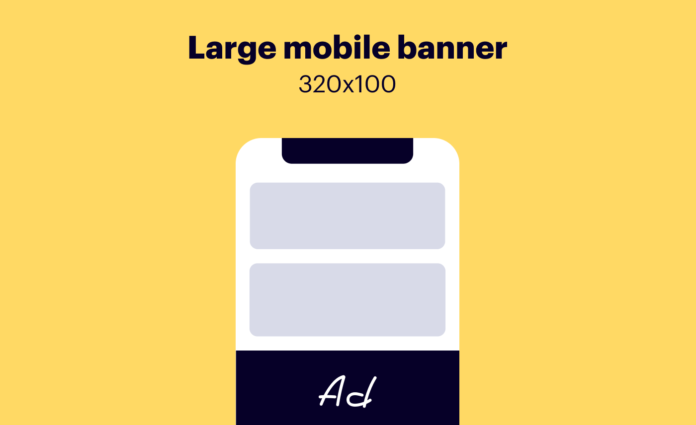 Large mobile banner Ad Size