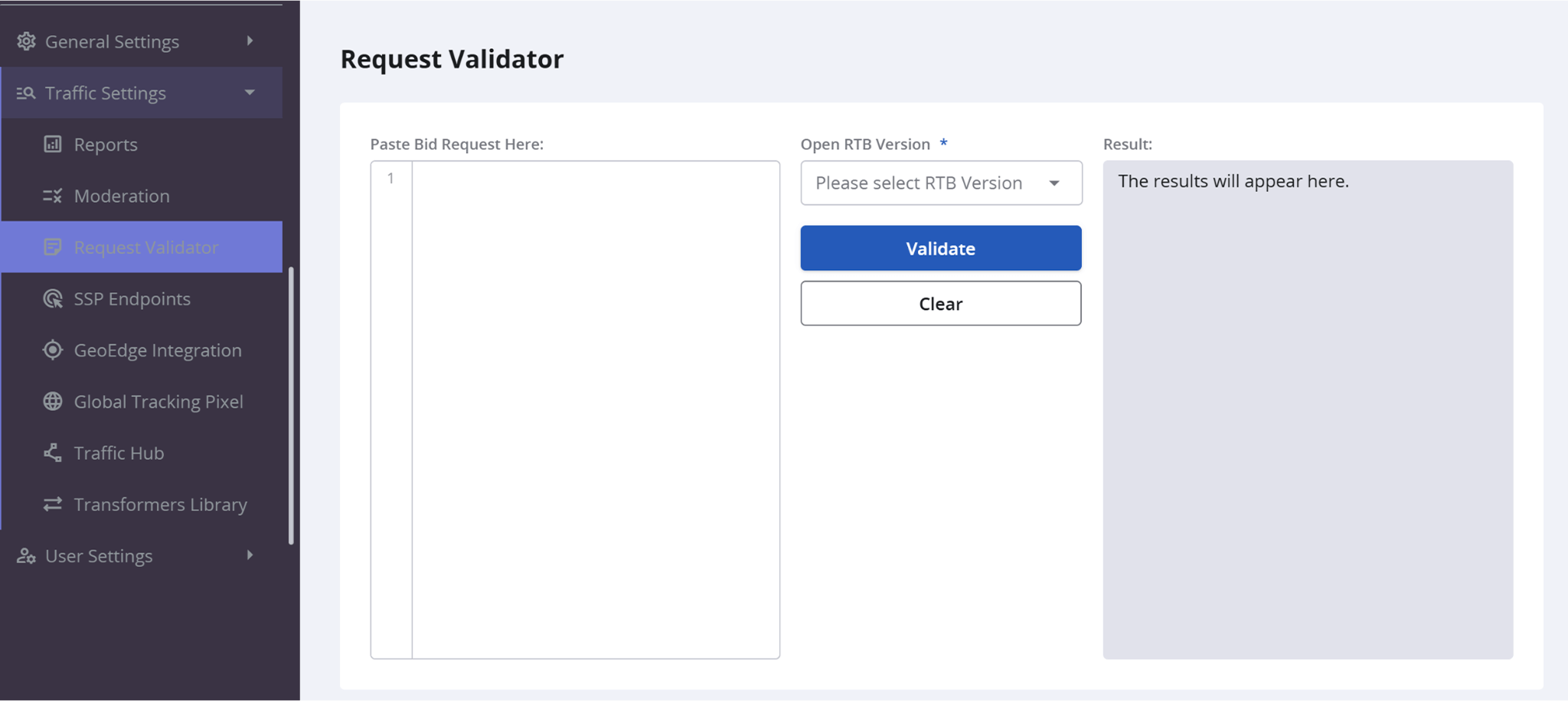 Request Validation Screens