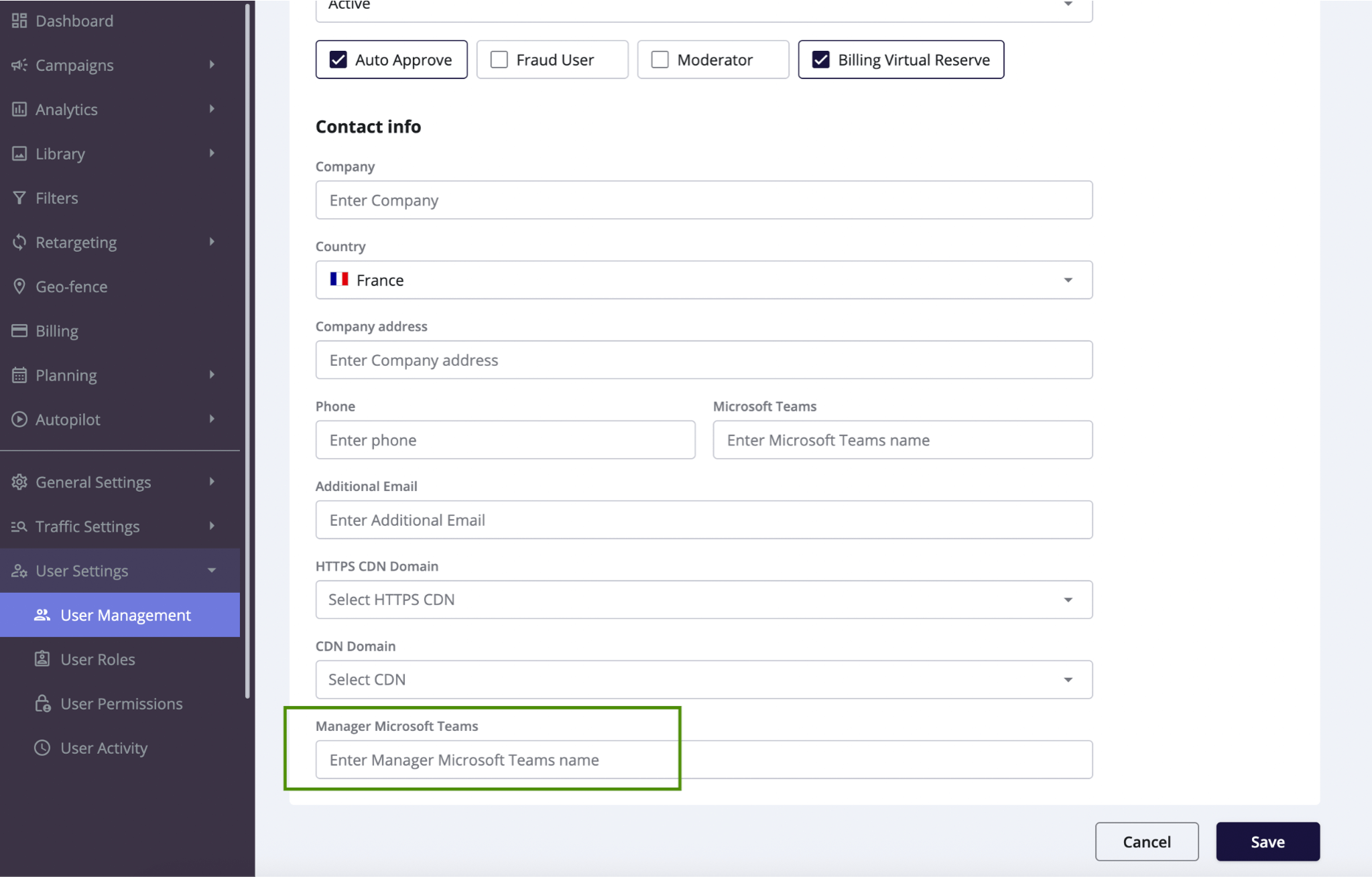 Microsoft Teams in Epom DSP 6.9.5